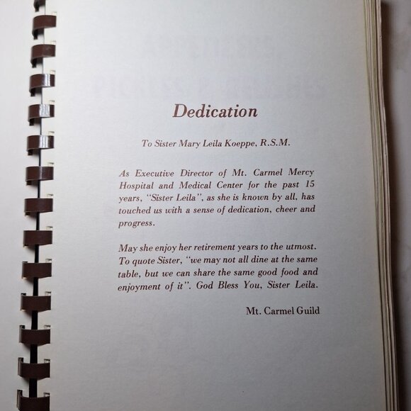 Cook Book Mt Carmel Mercy Hospital Detroit Michigan 1978 Vintage Recipes Guild - Picture 4 of 12